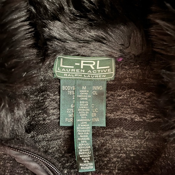 Ralph Lauren Sport sweater vest with faux fur - size M - Picture 2 of 2